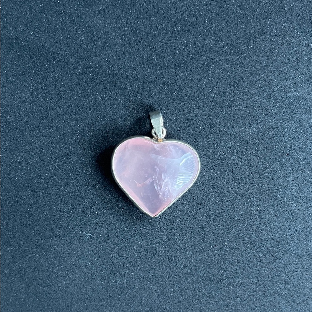 Heart-Shaped Rose Quartz Pendant *Large*